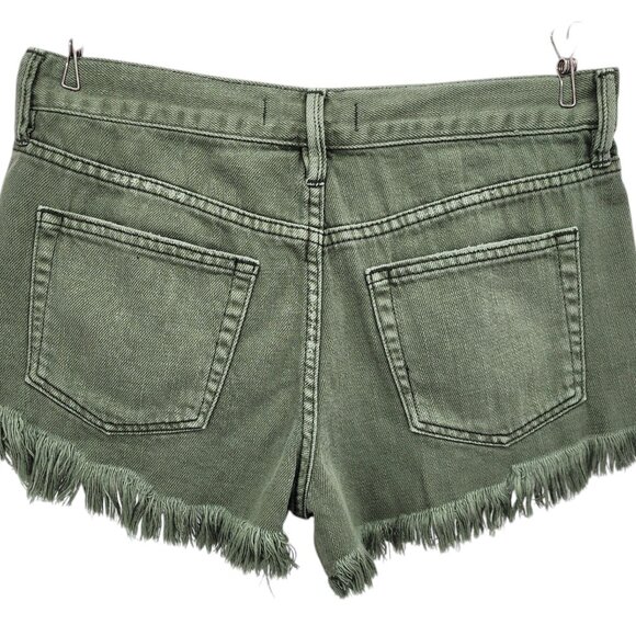 Free People We The Free Womens 26 Shorts Loving Good Vibrations Cut Off Jean - Picture 5 of 10